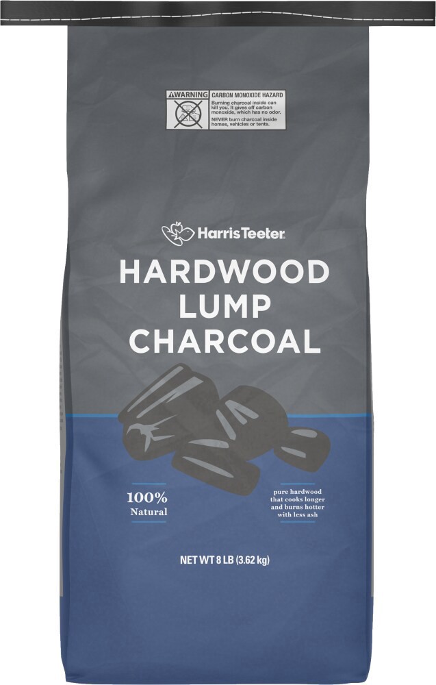 slide 4 of 4, Harris Teeter® Hardwood Lump Charcoal, 8 lb