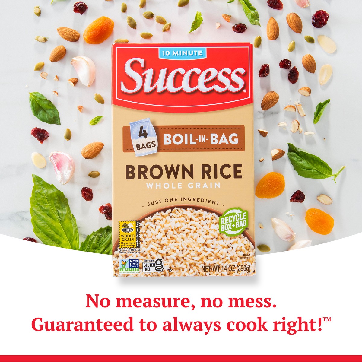 slide 8 of 9, Success Rice Boil-in-Bag Whole Grain Brown, 14 oz