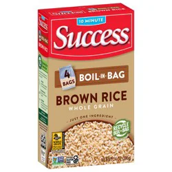 Success Brown Rice, Whole Grain, Boil-in-Bag - 14 oz