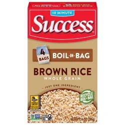 Success Brown Rice, Whole Grain, Boil-in-Bag - 14 oz