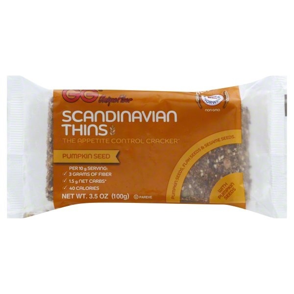 slide 1 of 6, GG Thins, Scandinavian, Pumpkin Seed, 3.5 oz