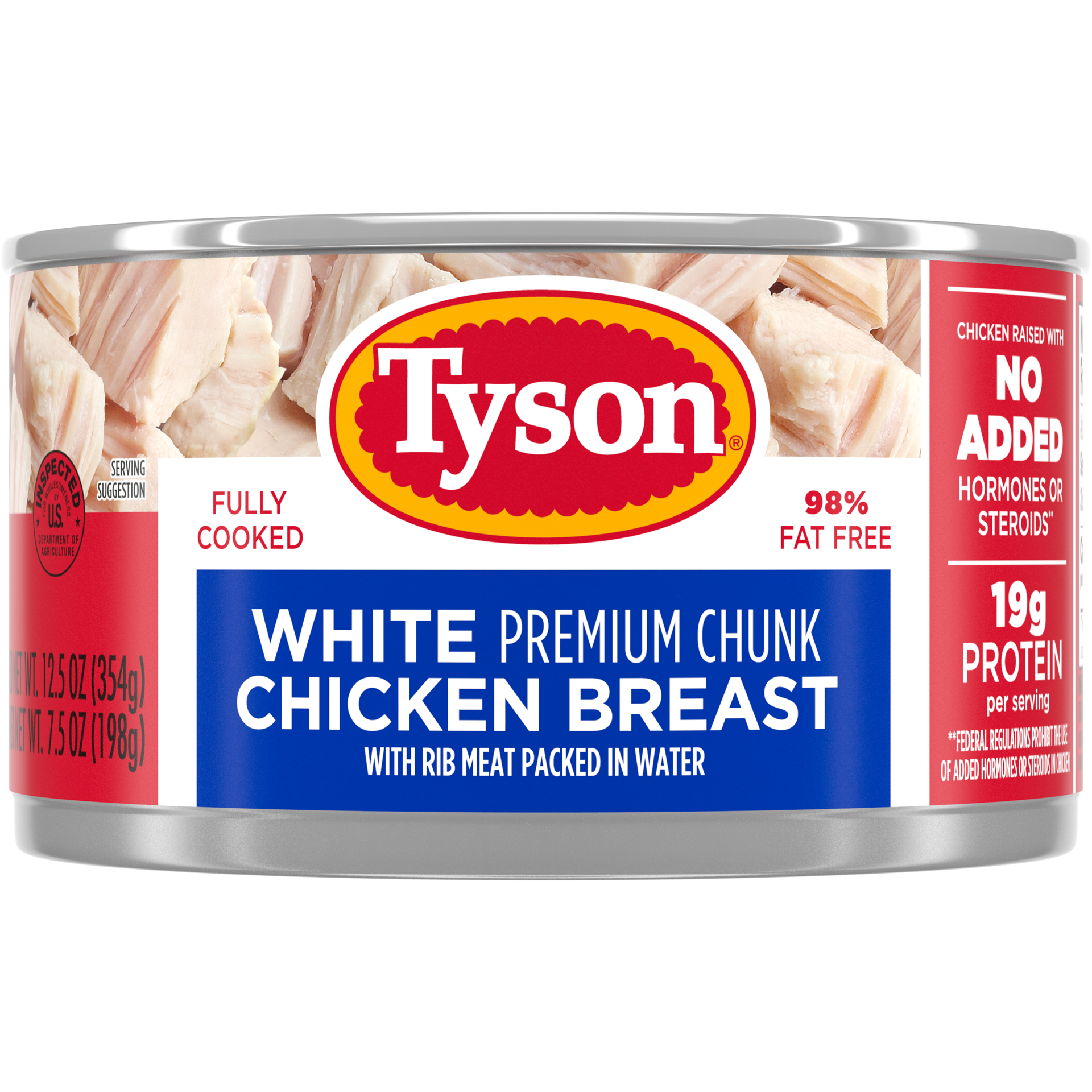 slide 1 of 9, Tyson White Premium Chunk Chicken Breast, 12.5 oz., 354.37 g