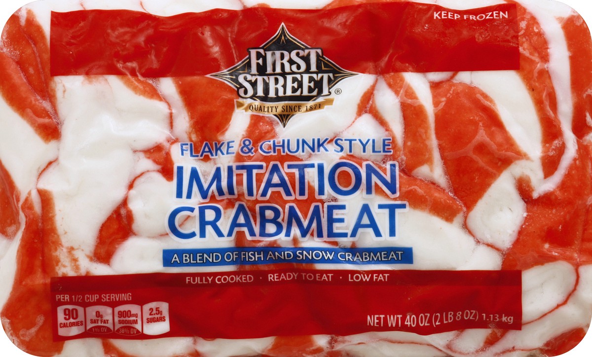 slide 5 of 6, First Street Imitation Crab Meat, 2.5 lb