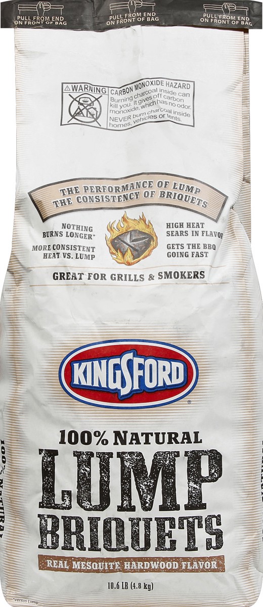 slide 5 of 5, Kingsford Mesquite Hardwood Flavor Lump Charcoal Briquets, 10.6 lb