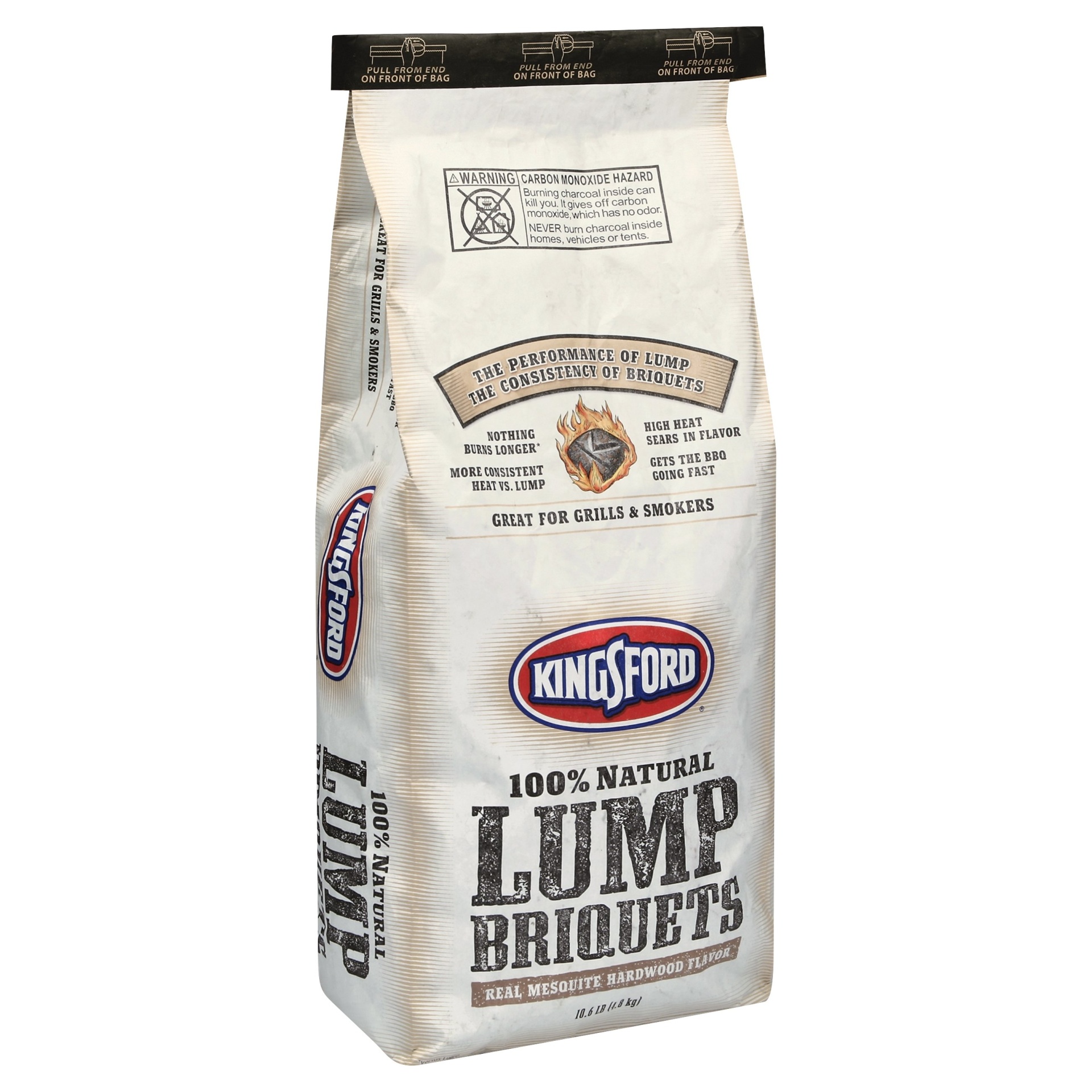 slide 1 of 5, Kingsford Mesquite Hardwood Flavor Lump Charcoal Briquets, 10.6 lb