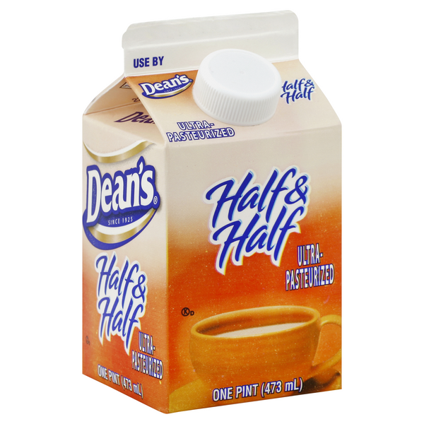 slide 1 of 1, Dean's Half & Half, 1 pint