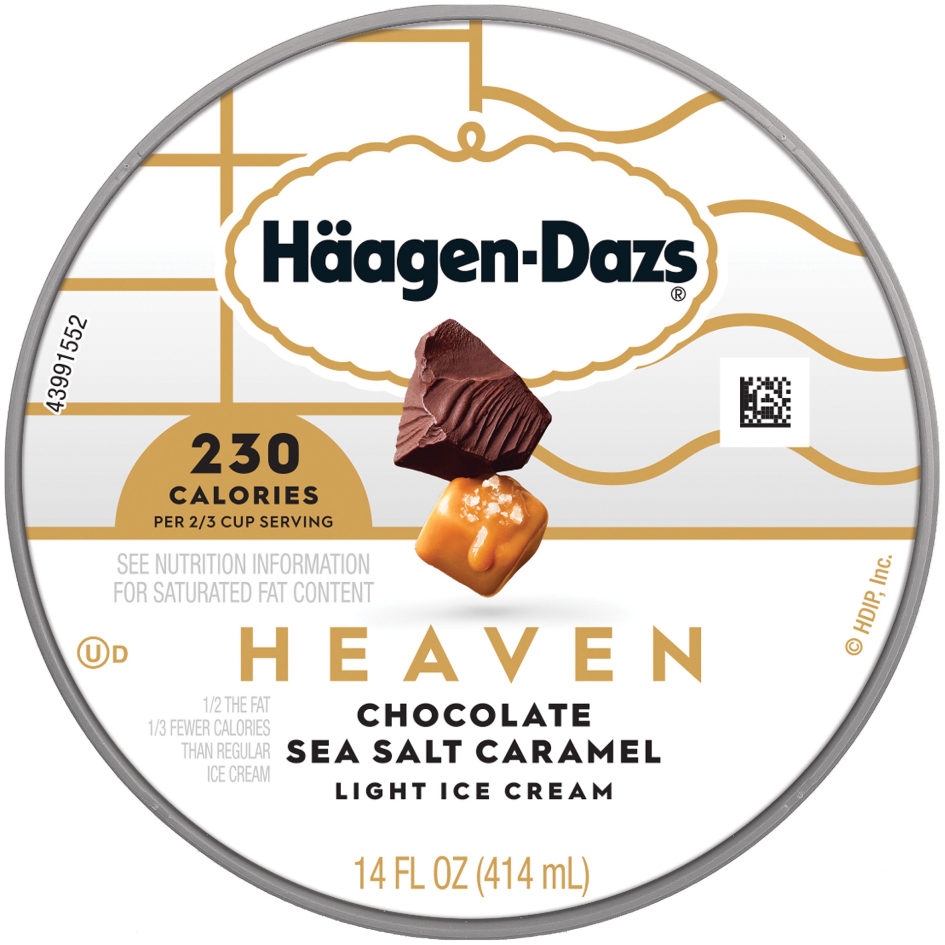 slide 7 of 7, Häagen-Dazs Heaven Chocolate Sea Salt Caramel Light Ice Cream, 14 fl oz