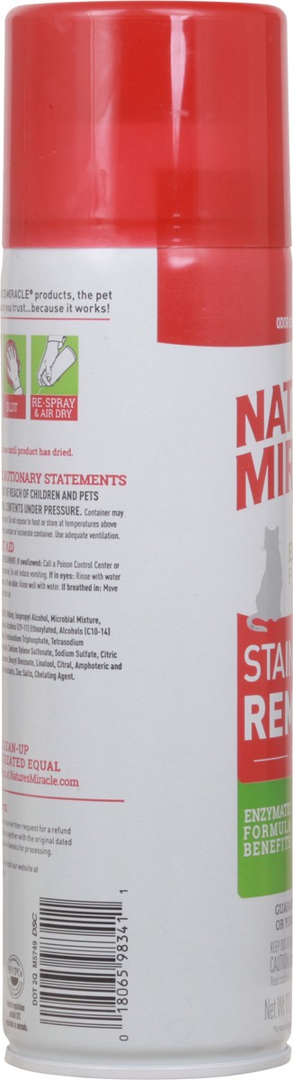 slide 7 of 9, Nature's Miracle Enzymatic Formula Cat Stain & Odor Remover Foam 17.5 oz, 1.35 lb