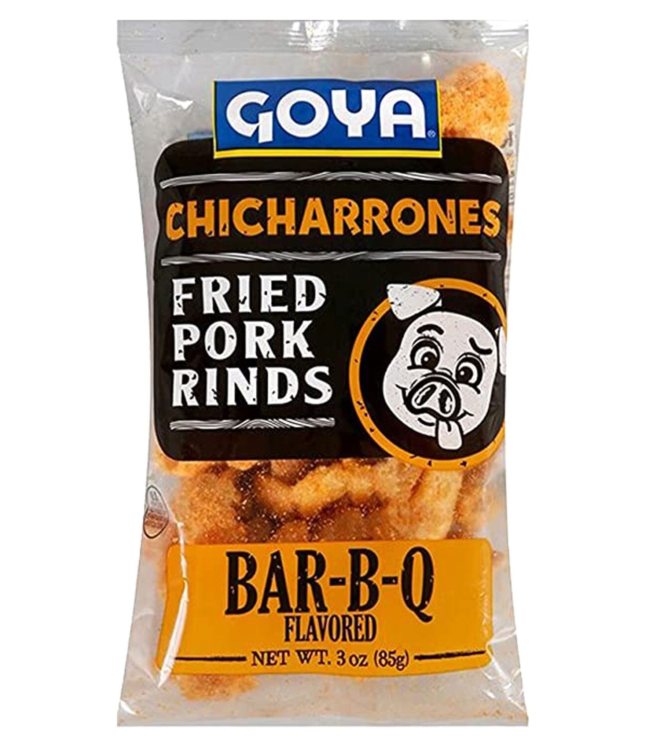 slide 1 of 1, Goya BBQ Chicharrones, 3 oz