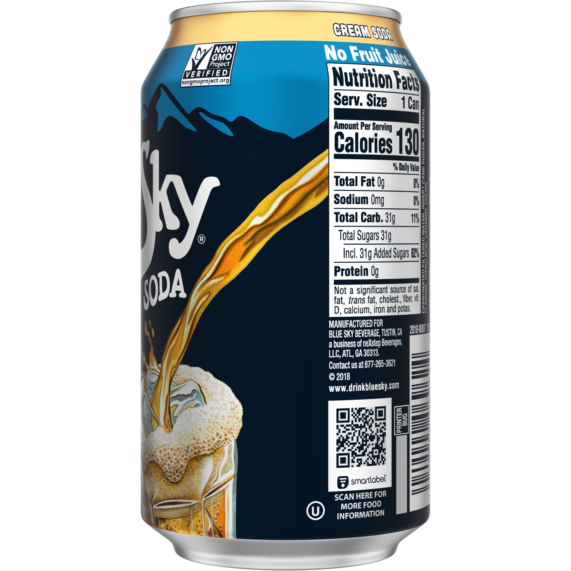 slide 5 of 8, Blue Sky Cream Soda, 6 ct; 12 fl oz