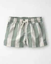 Littleplanet Baby Boy Recycled Swim Trunks - Green Stripes - 24M