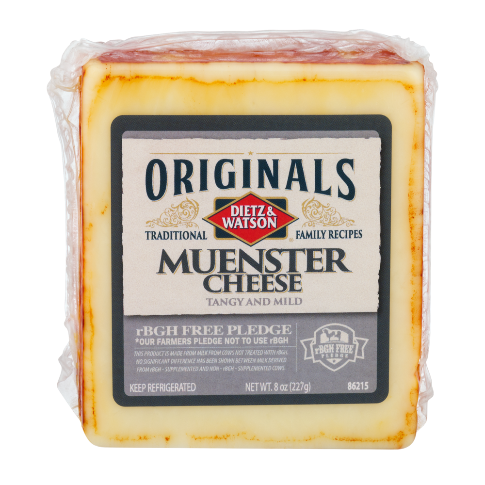 slide 1 of 1, Dietz & Watson Originals Muenster Cheese Block 8 Oz, dietz & watson originals muenster cheese block 8 oz