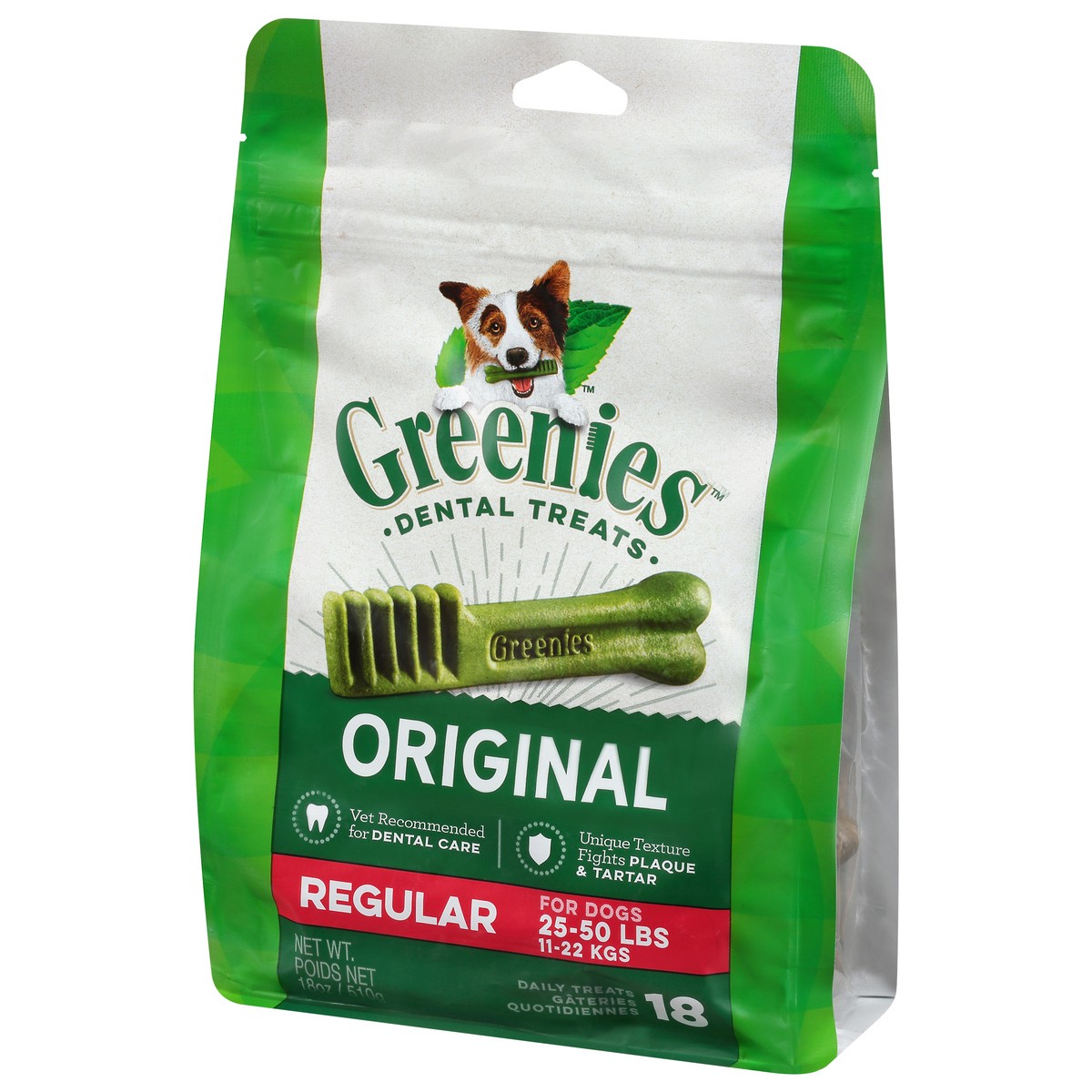 slide 3 of 9, Greenies Regular Original Dental Treats 18 ea, 18 ct