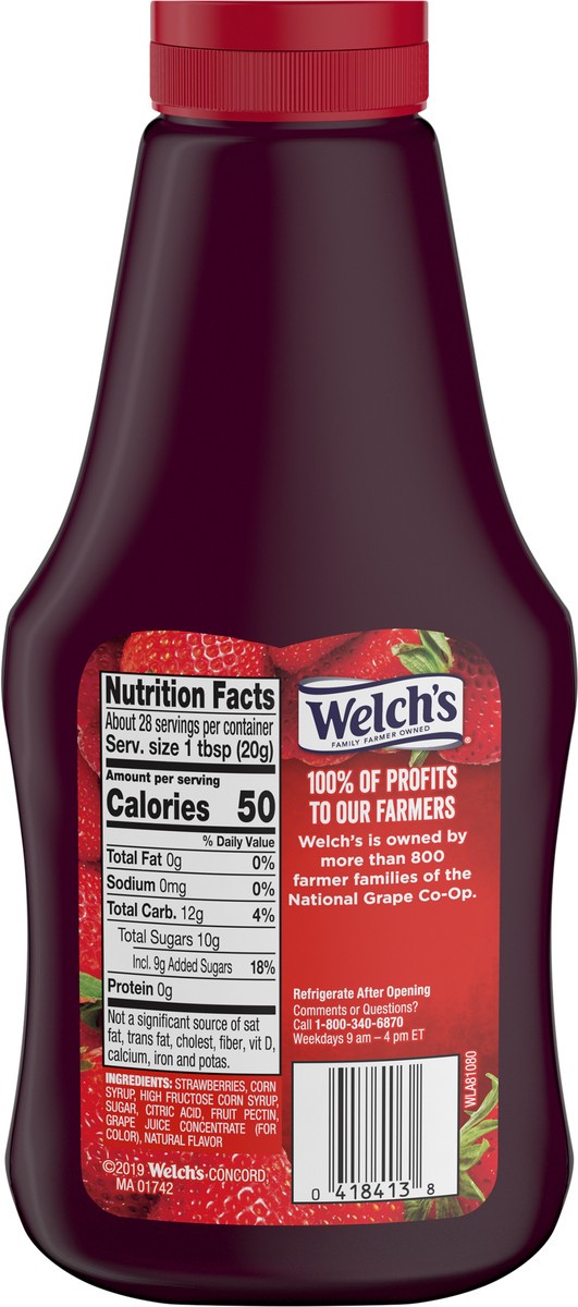 slide 5 of 5, Welch's Strawberry Spread, 20 oz Squeeze Bottle, 20 oz