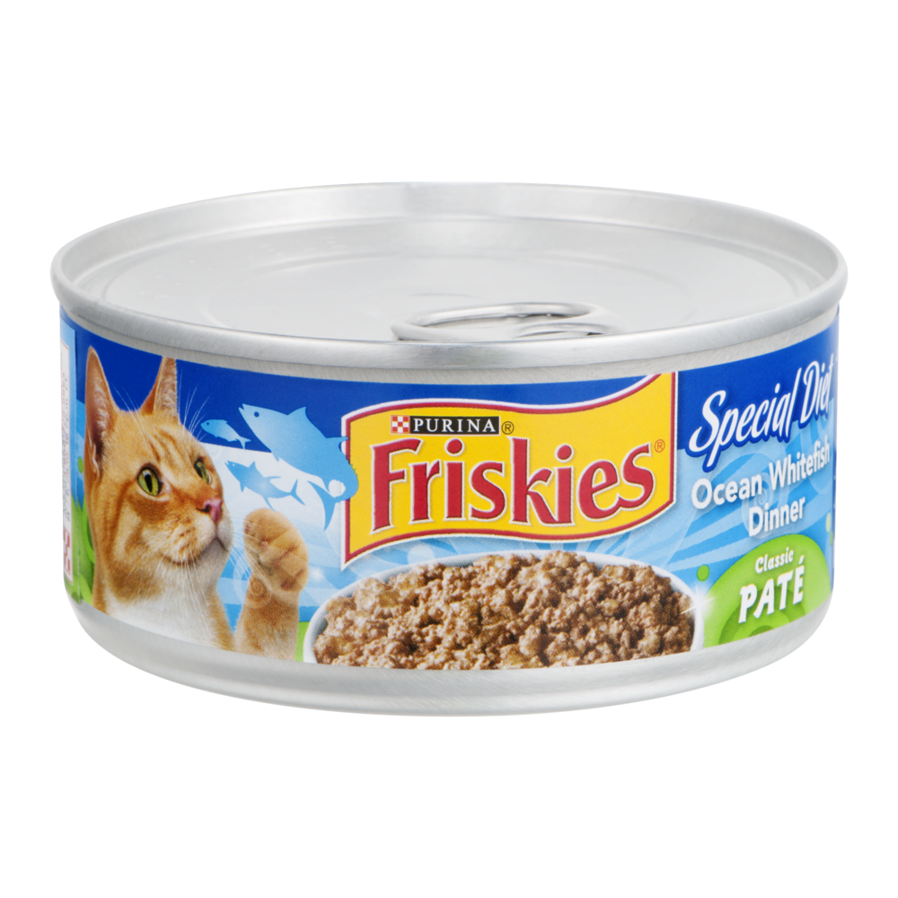 slide 1 of 1, Purina Friskies Special Diet Classic Pate Ocean Whitefish Dinner Cat Food, 5.5 oz