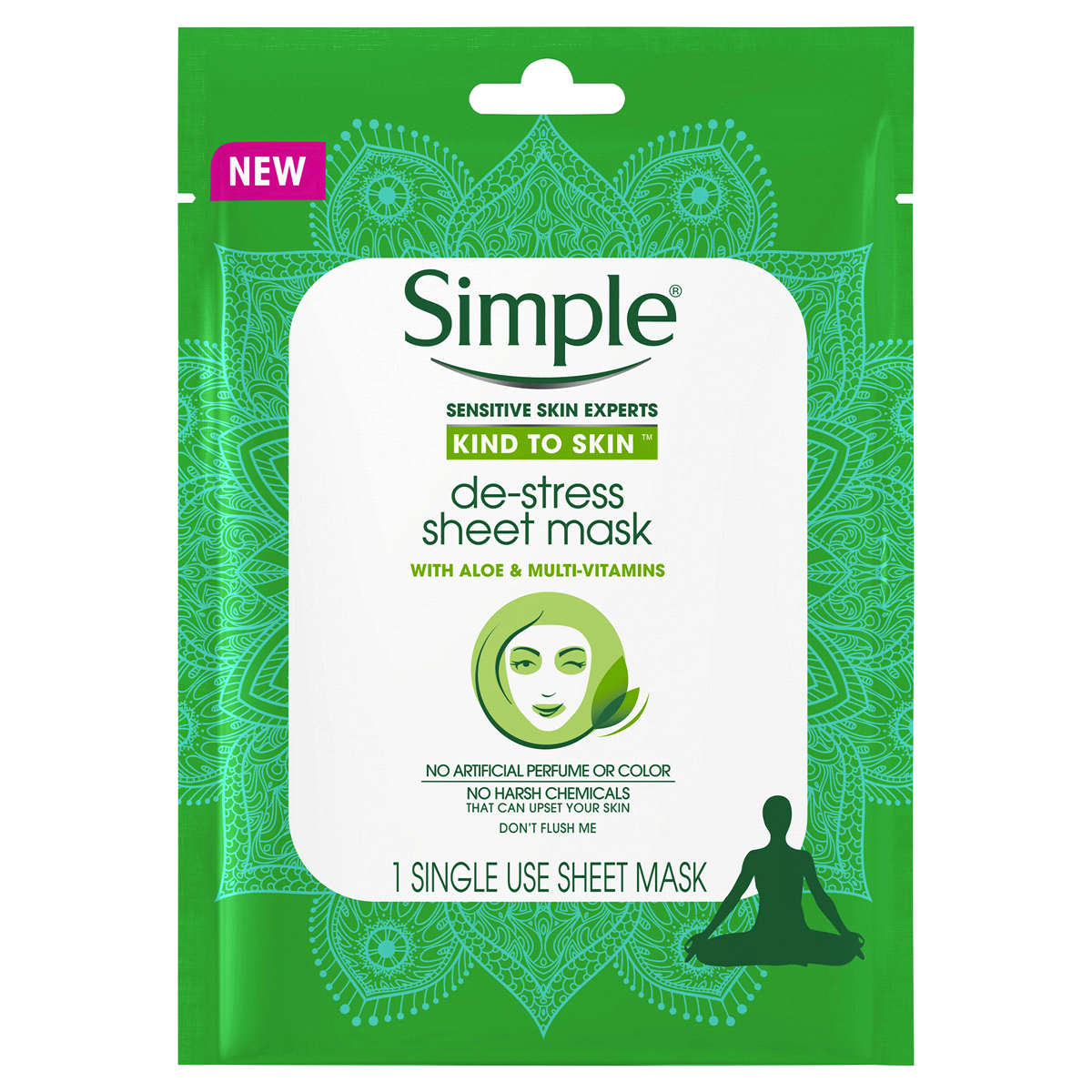 slide 2 of 3, Simple Kind to Skin Calming Sheet Mask, 1 ct