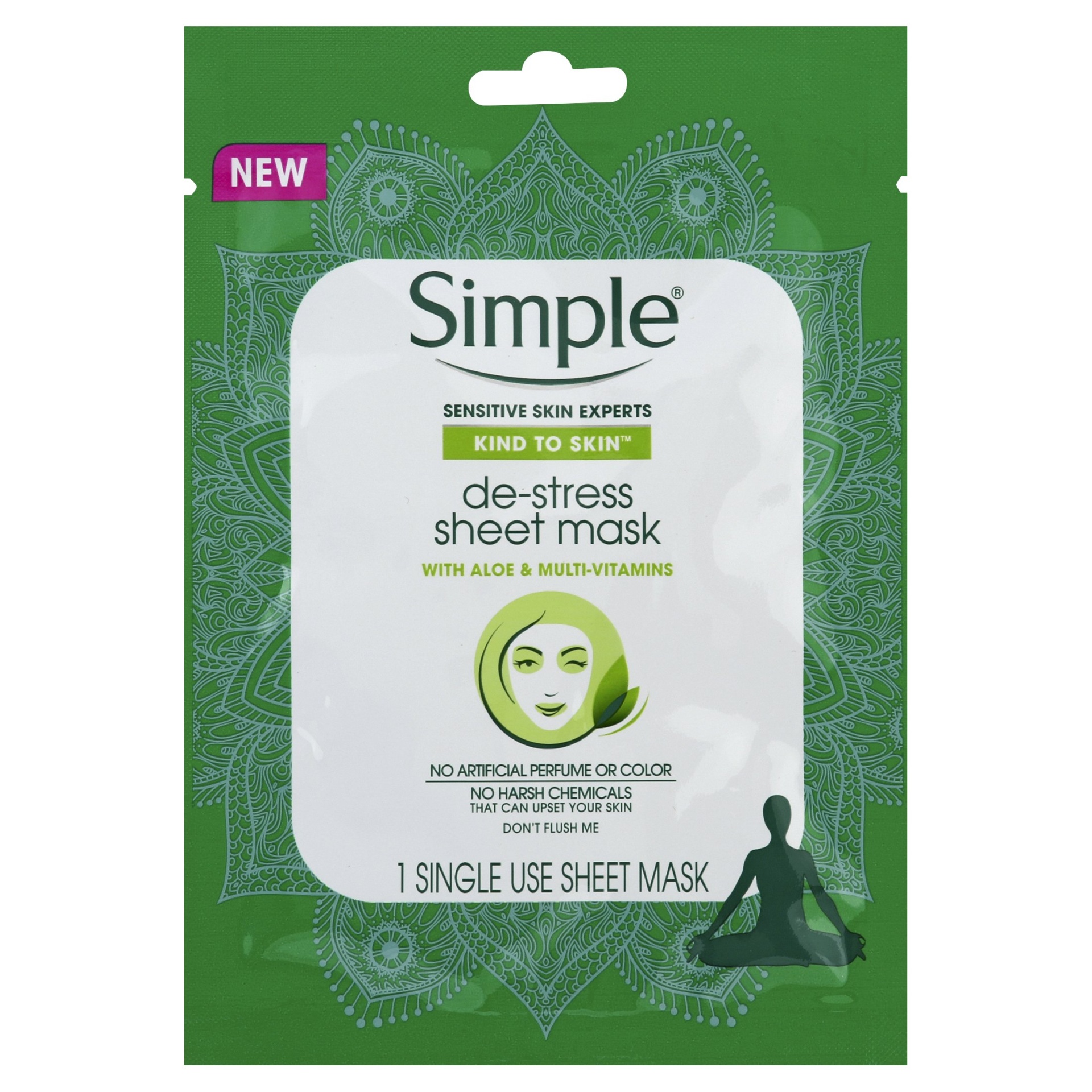 slide 1 of 3, Simple Kind to Skin Calming Sheet Mask, 1 ct