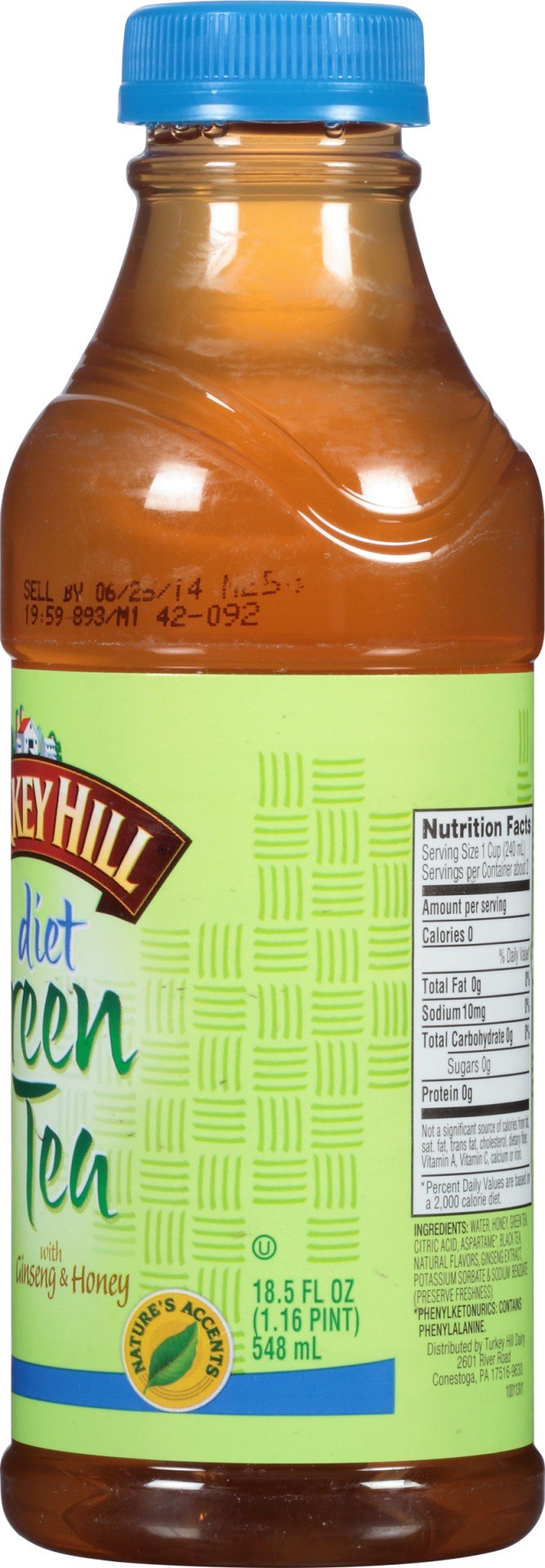 slide 3 of 6, Turkey Hill Diet Green Tea 18.5 fl oz, 