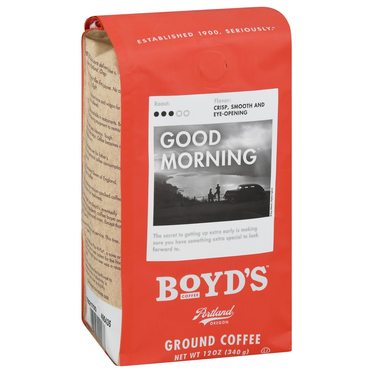 slide 3 of 12, Boyd's Coffee Ground Good Morning Crisp, Smooth and Eye-Opening Coffee - 12 oz, 12 oz