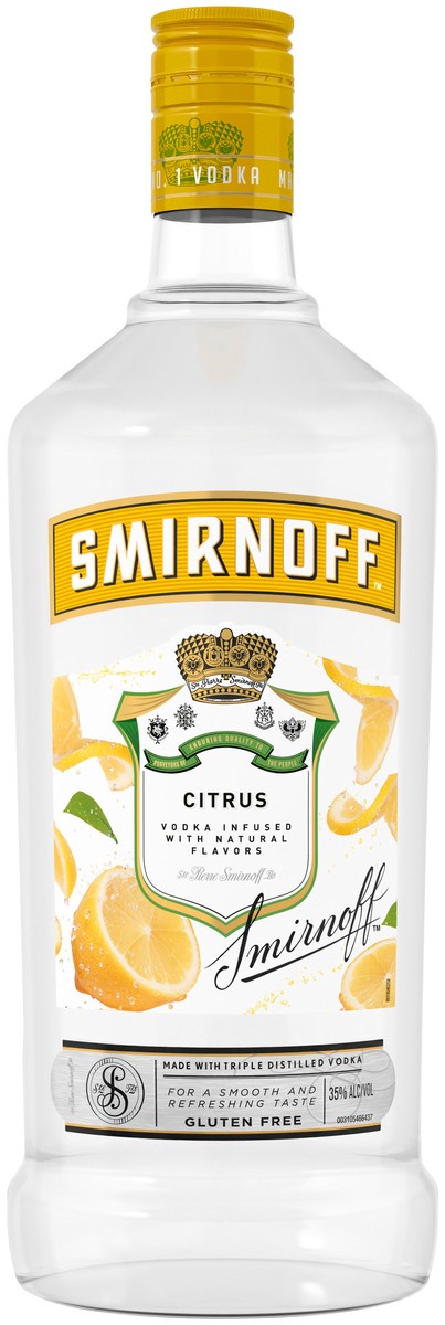 slide 1 of 1, Smirnoff Citrus Vodka, 1.75 liter