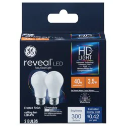 GE Reveal 3.5 Watts HD+ LED Light Bulbs 2 ea