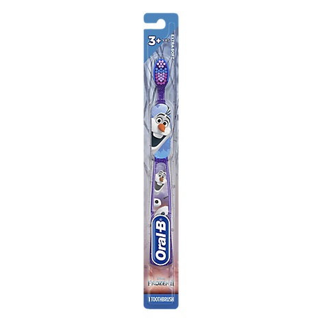 slide 1 of 1, Oral-B Kids Toothbrush Kids 3+ Disney Frozen Soft Bristles - Each, 1 ct