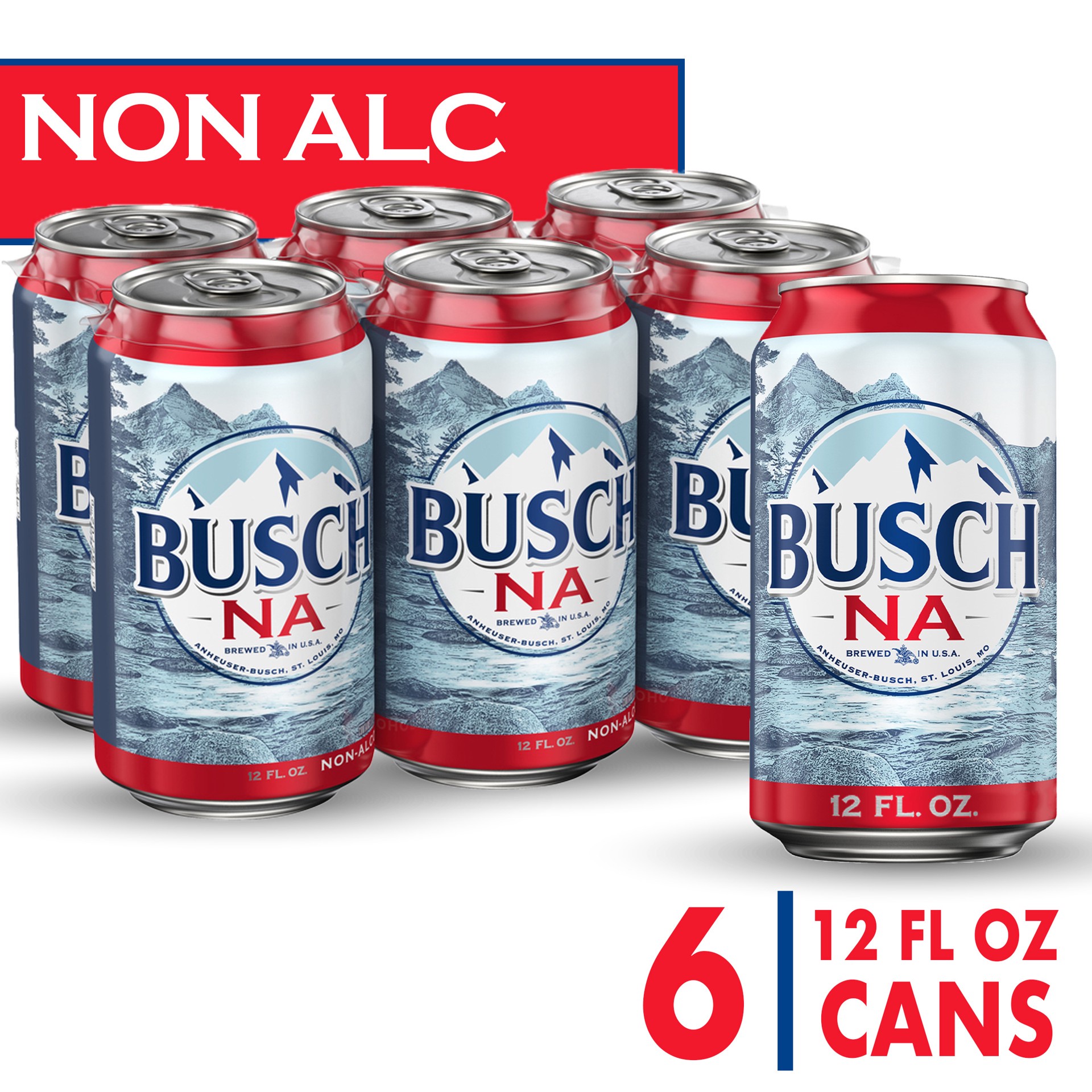 slide 4 of 5, Busch NA Beer 6 - 12 fl oz Cans, 12 fl oz