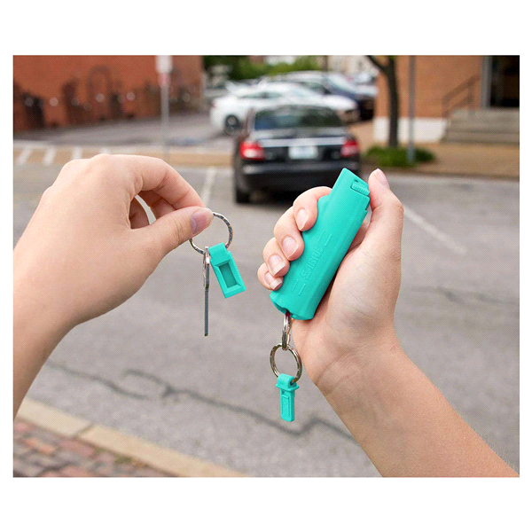 slide 4 of 5, SABRE Pepper Spray Keychain with Quick Release Key Ring, 1 ct