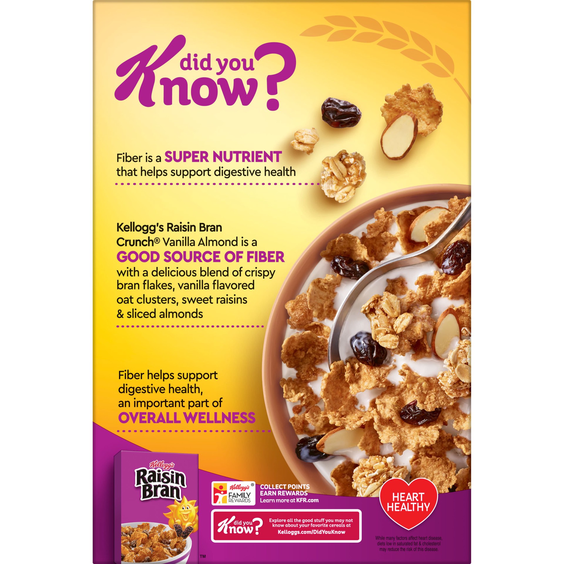 slide 2 of 5, Kellogg's Raisin Bran Crunch Vanilla Almond Breakfast Cereal, 15.8 oz