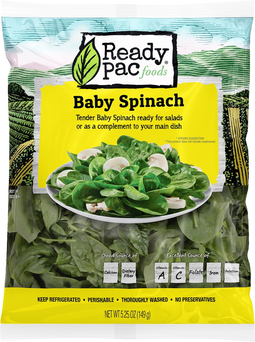 slide 6 of 9, Ready Pac Baby Spinach, 1 ct