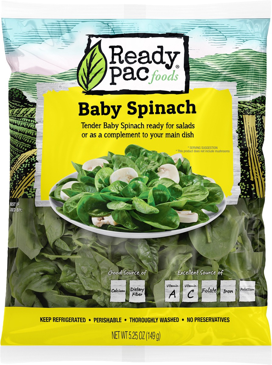 slide 7 of 9, Ready Pac Baby Spinach, 1 ct