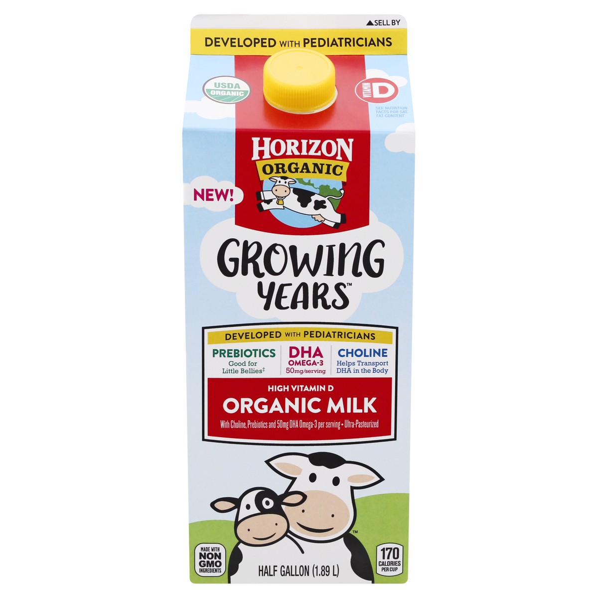 slide 1 of 1, Horizon Organic Organic Growing Years Whole Milk with DHA Omega-3 - 59oz, 