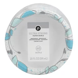 Publix 20 Ounce Print Ultra Strong Microwave Safe Paper Bowls
