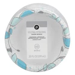 Publix 20 Ounce Print Ultra Strong Microwave Safe Paper Bowls