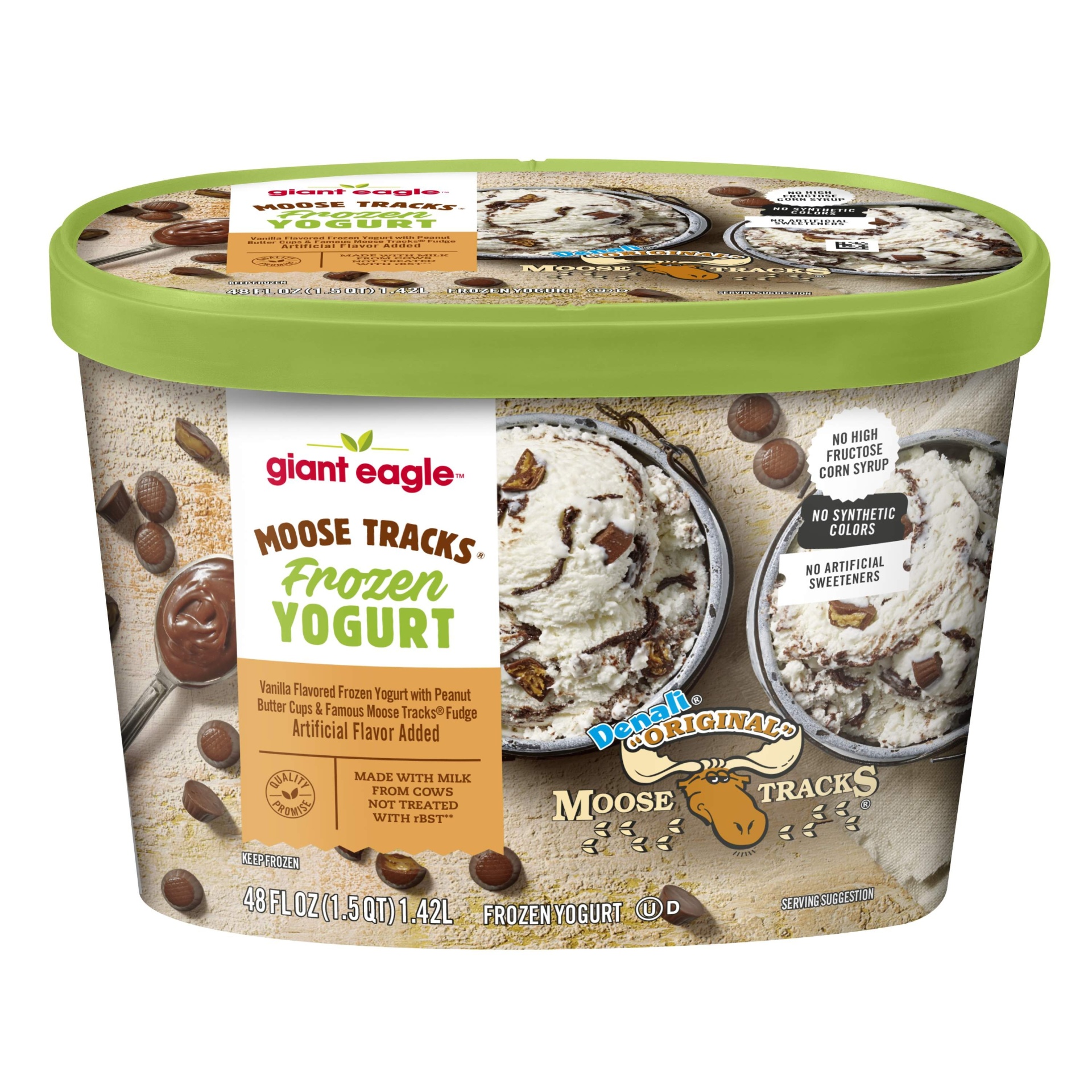 slide 1 of 1, Giant Eagle Frozen Yogurt Moose Track, 48 oz