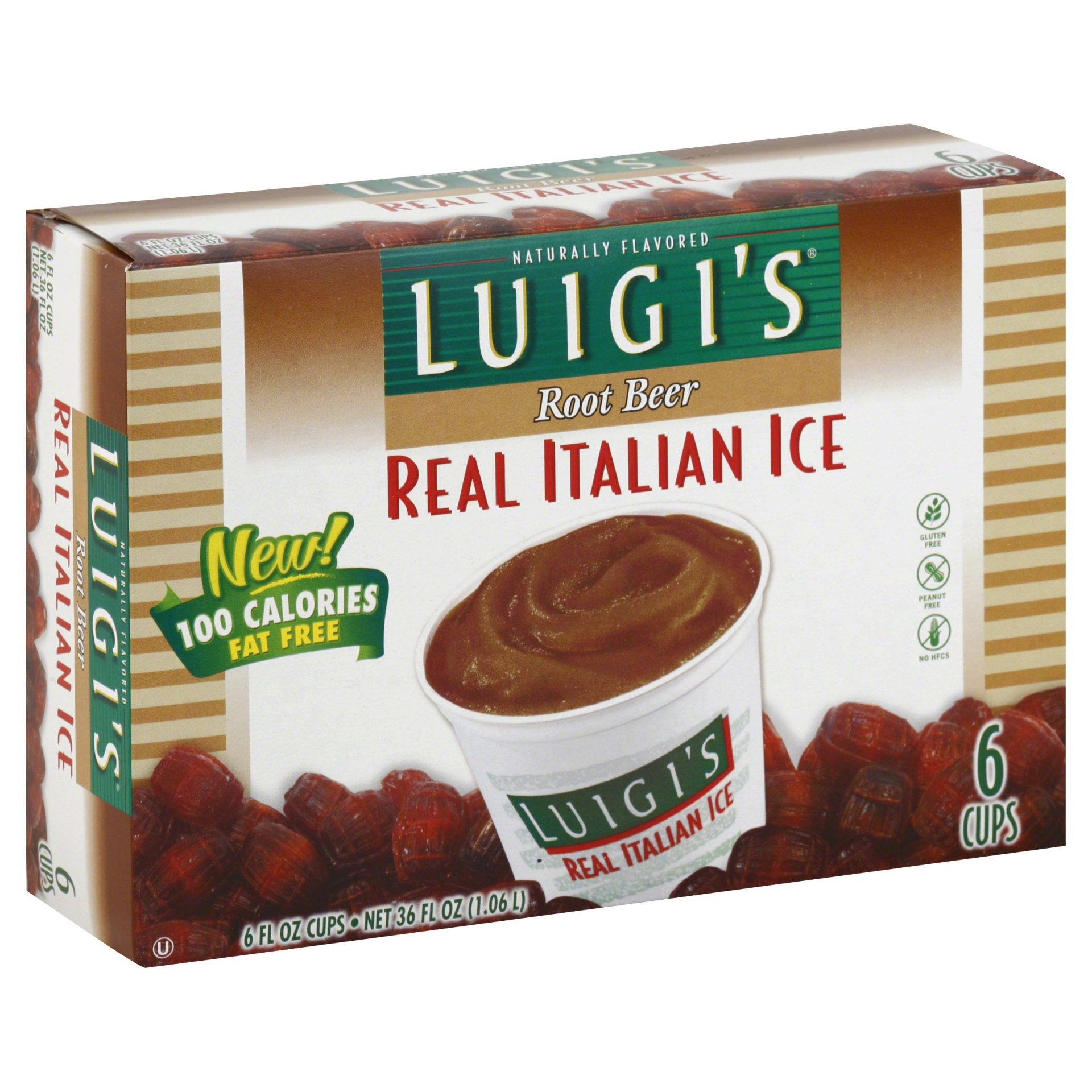 slide 1 of 4, Luigi's Italian Ice 6 ea, 6 ct