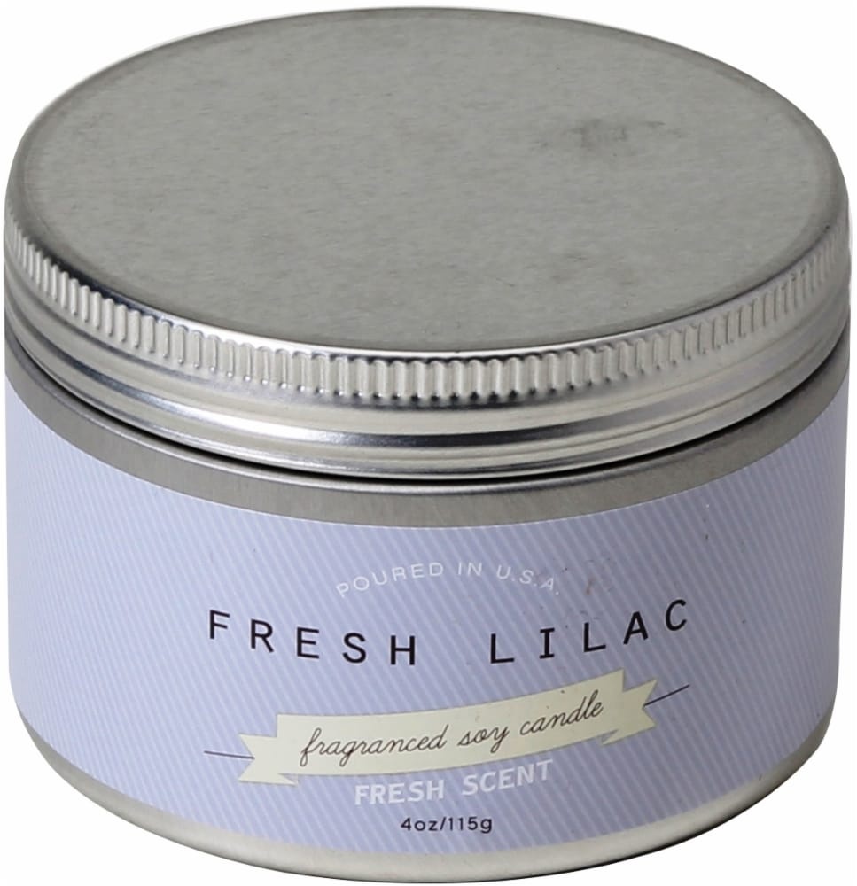 slide 1 of 1, Pure Clean Soy Fresh Lilac Sorbet Tin Candle - Purple - 4.2 Ounce, 1 ct