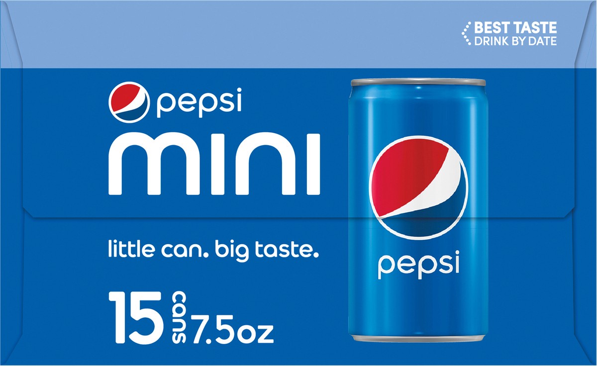 slide 8 of 9, Pepsi Soda Cola 7.5 Fl Oz 15 Count, 15 ct