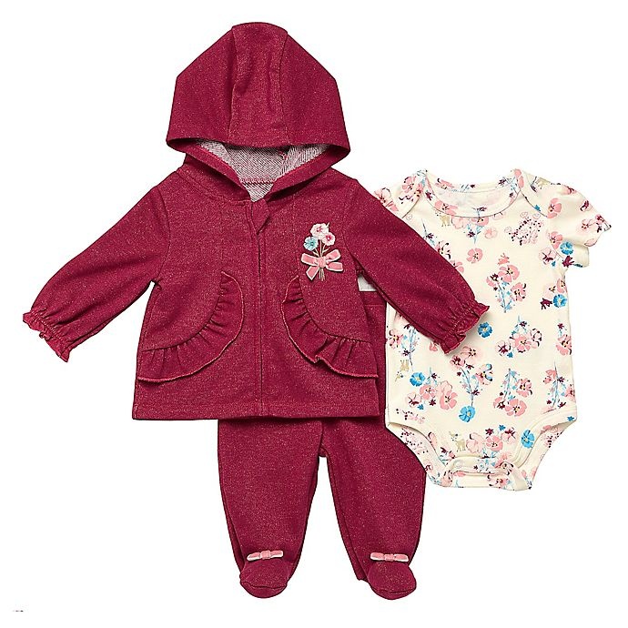 slide 1 of 1, Baby Starters Newborn Deerly Loved Bodysuit, Jacket and Pant Set, 3 ct