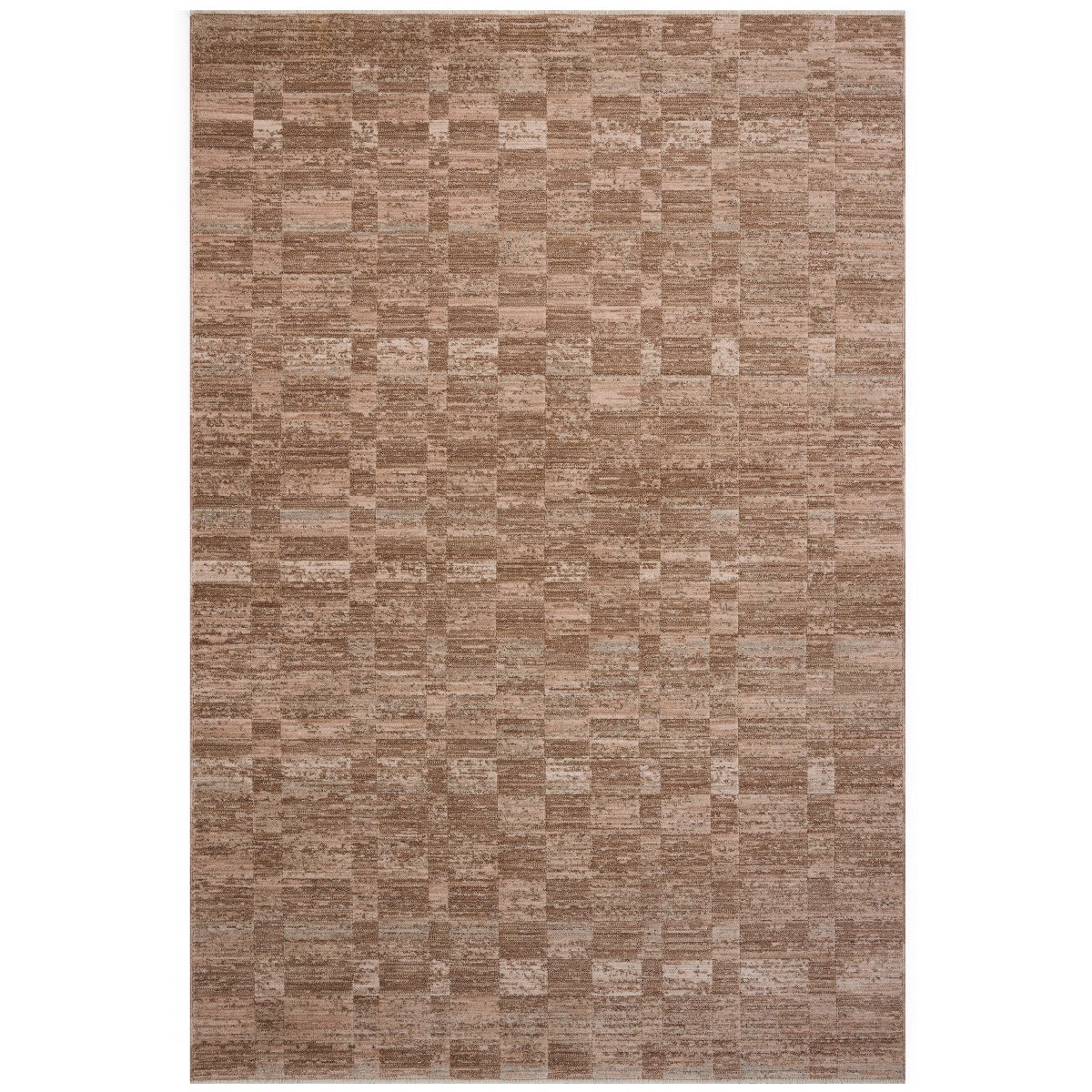slide 1 of 13, Banner Geometric Area Rug with Fringe, 63 in x 90 in, Rust Sand, 1 ct