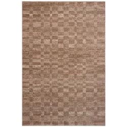 Banner Geometric Area Rug with Fringe, 63 in x 90 in, Rust Sand