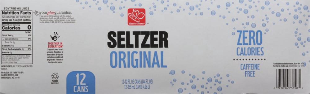 slide 2 of 2, Harris Teeter Original Seltzer, 12 ct; 12 fl oz