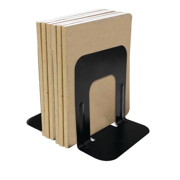 slide 1 of 1, Brenton Studio Nonskid Steel Bookends, 7'', Black, Set Of 2, 1 ct