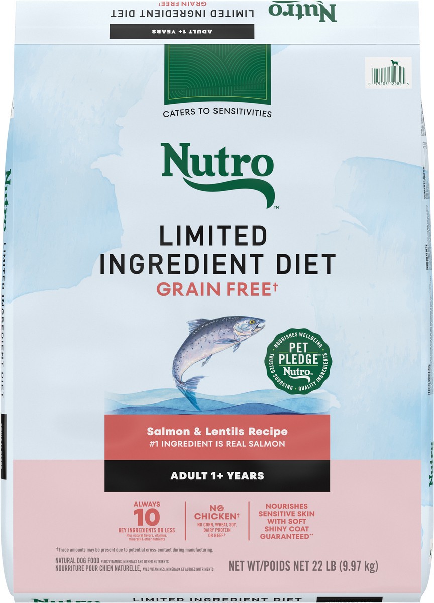 slide 10 of 16, Nutro Limited Ingredient Diet Dry Dog Food, Salmon & Lentils Recipe, 22 lbs., 22.02 lb