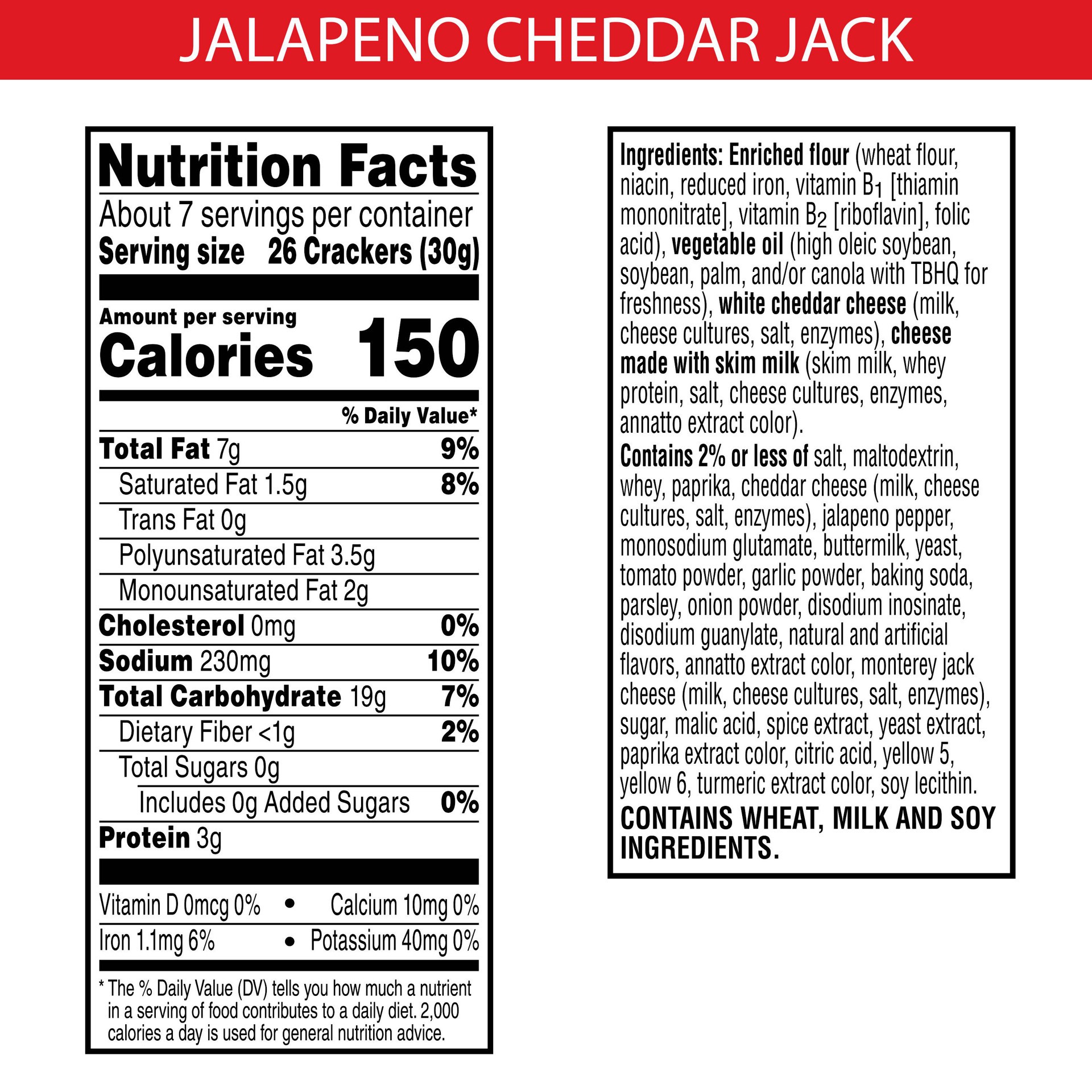 slide 2 of 5, Cheez-It DUOZ Crackers, Jalapeno and Cheddar Jack, 7 oz, 7 oz