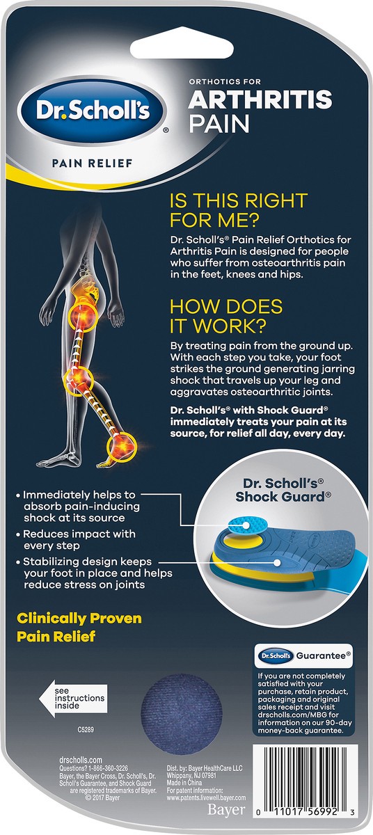 slide 2 of 3, Dr. Scholl's Dr Scholls Pain Relief Orthotics For Arthritis Pain For Women 1 Pair Size 610, 1 ct