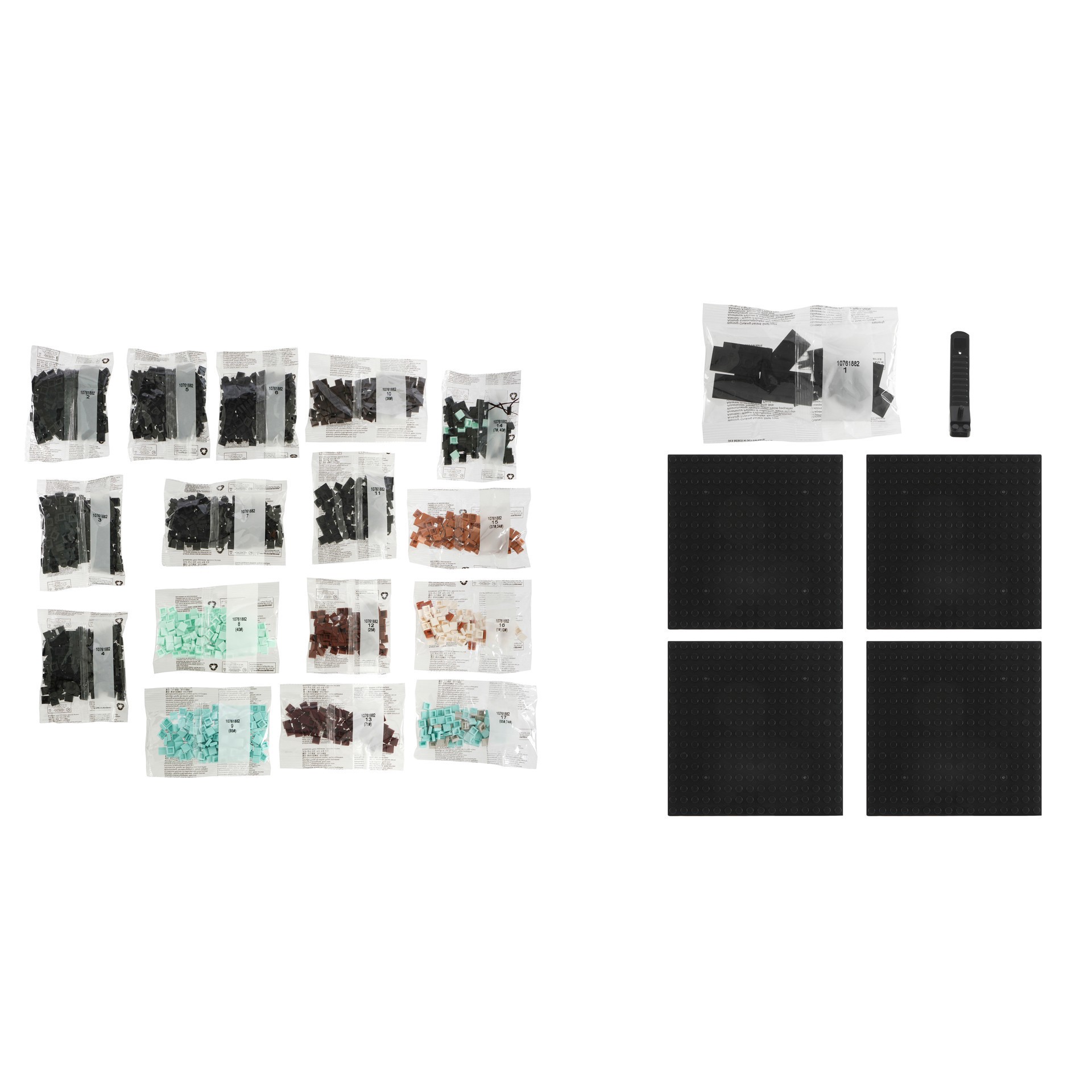 slide 2 of 6, 10" X 10" Horse Pixelated Brick Art Kit By Make Market, 10 in x 10 in