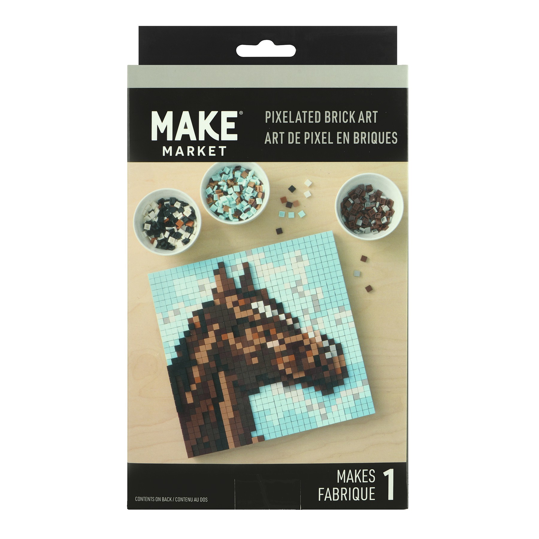 slide 4 of 6, 10" X 10" Horse Pixelated Brick Art Kit By Make Market, 10 in x 10 in