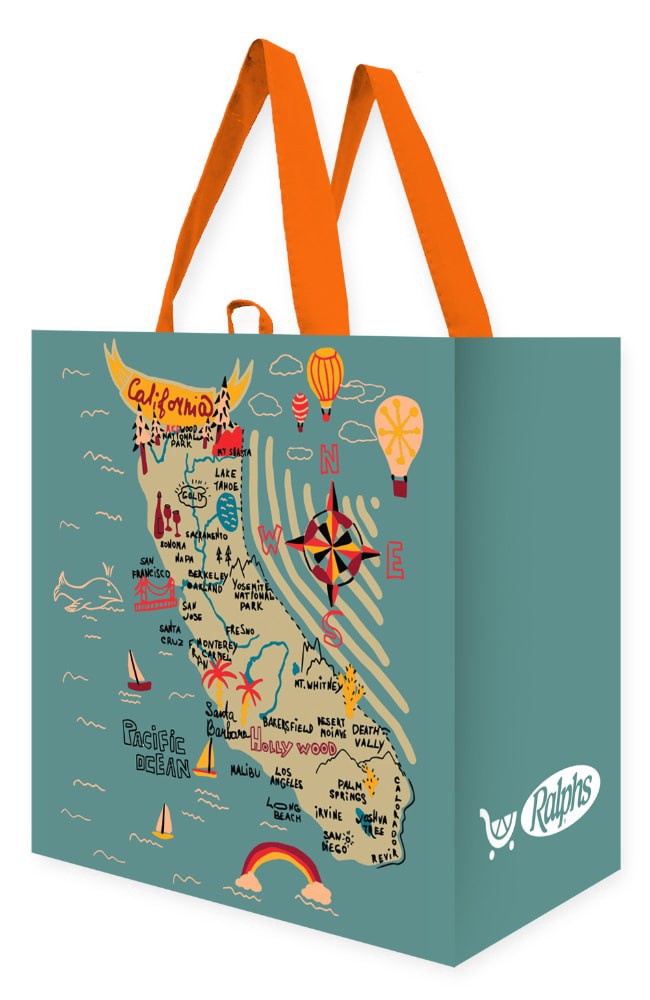 slide 1 of 1, Earthwise California Map Reusable Bag, 1 ct