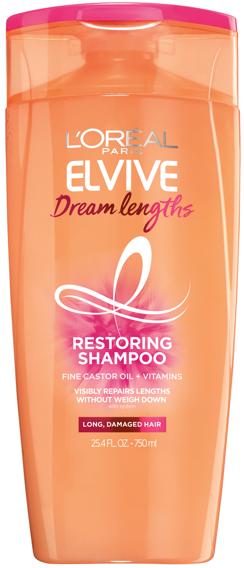 slide 1 of 1, L'Oréal Elvive Dream Lengths Restoring Shampoo for Long, Damaged Hair, 25.4 fl oz